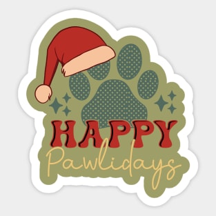 Happy Pawlidays Sticker